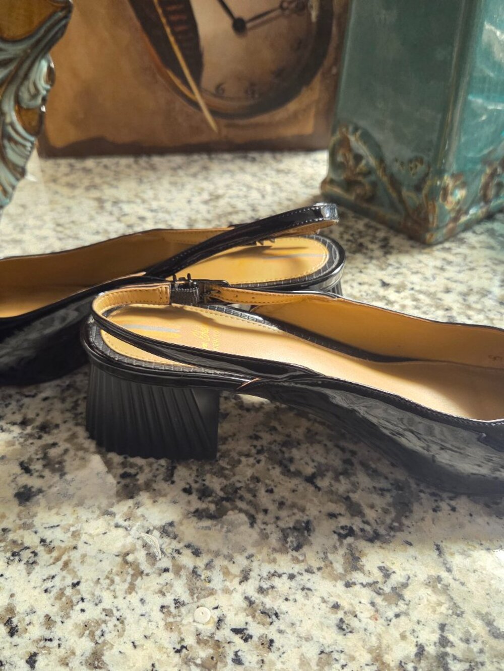 Sam Edelman “Tanesha” Black Patent Slingbacks (Size 8M) - Picture 4 of 8
